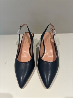 Gen Shuo Pointed Slingback Flats in Dark Navy - Women size 7- NWOT never worn